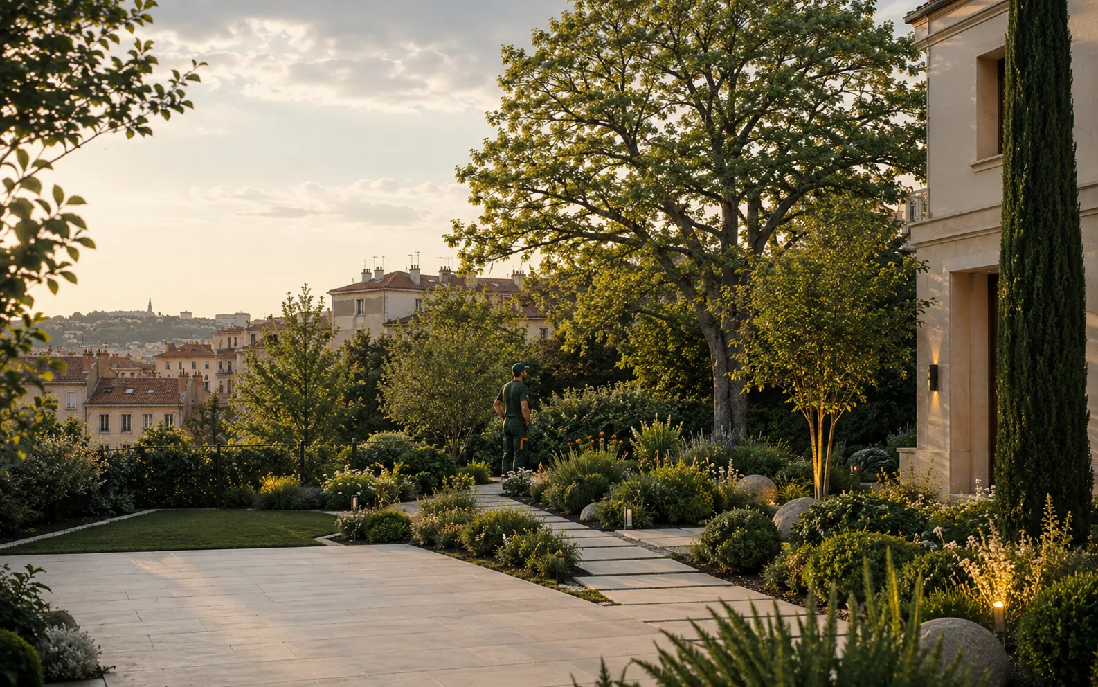 Réalisations paysagiste Lyon : arbres, jardins et finitions avec Jardélie à Lyon